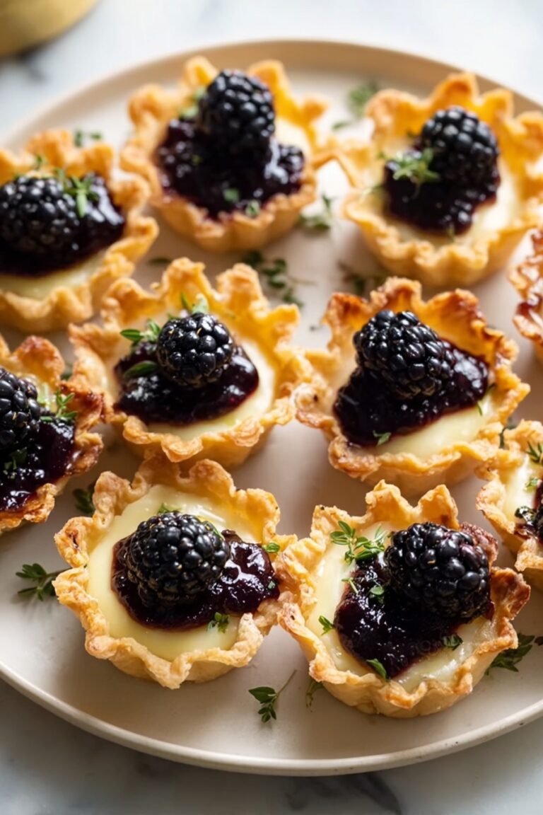 Brie and Blackberry Phyllo Cups Recipe