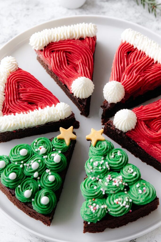 Festive Frosted Christmas Brownies Recipe