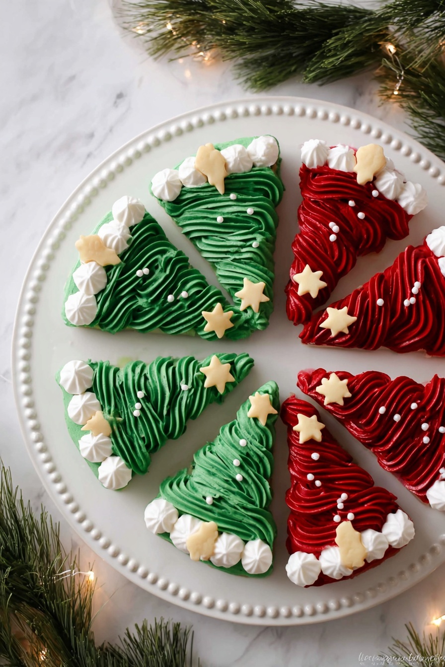 Festive Frosted Christmas Brownies Recipe - Serving