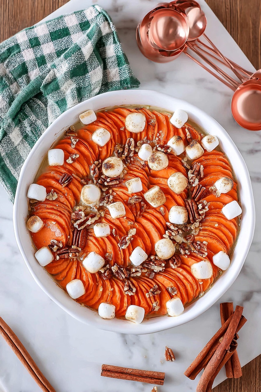 Sweet Potatoes with Spiced Marshmallow Topping Recipe - Serving