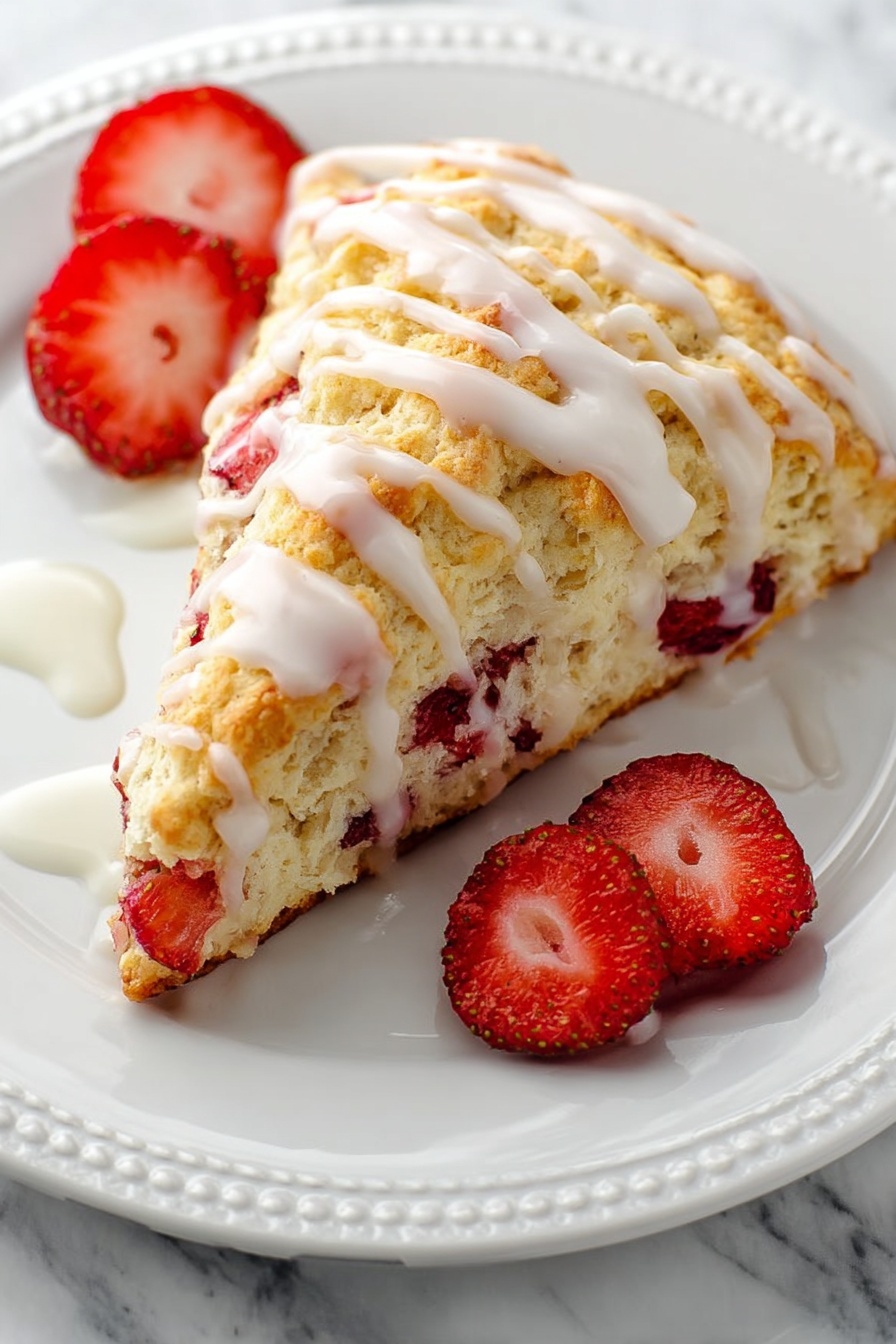 Strawberries and Cream Scones Recipe - Serving